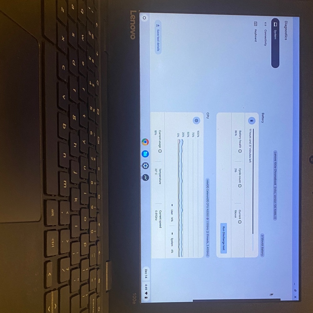 Lenovo Gray Laptop with Black Keyboard